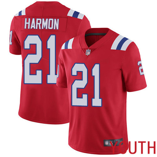 New England Patriots Football 21 Vapor Limited Red Youth Duron Harmon Alternate NFL Jersey